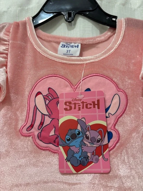 Disney Stitch & Angel Velvet Tutu Dress - Size 3T - Picture 3 of 5